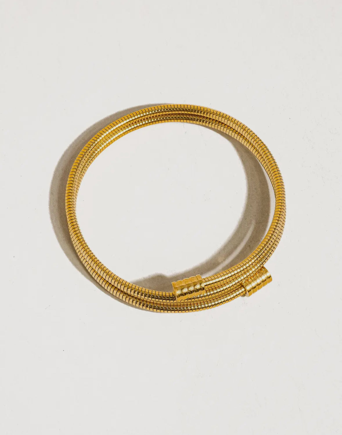 Campo Non-Tarnish Round Snake Gold Chain Bracelet