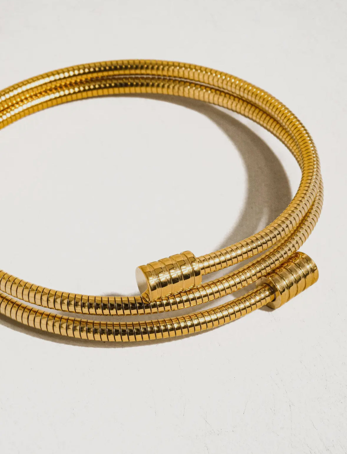 Campo Non-Tarnish Round Snake Gold Chain Bracelet